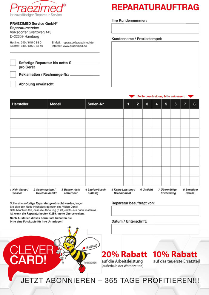 Reparaturformular